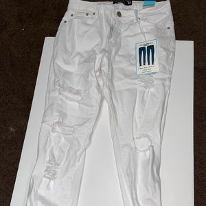 White ripped skinny jeans